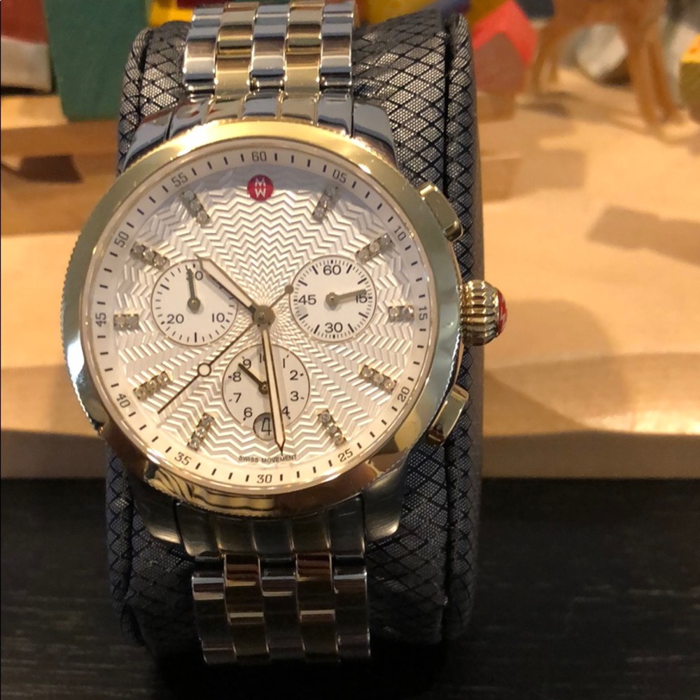 Michele Deco Two Toned Watch